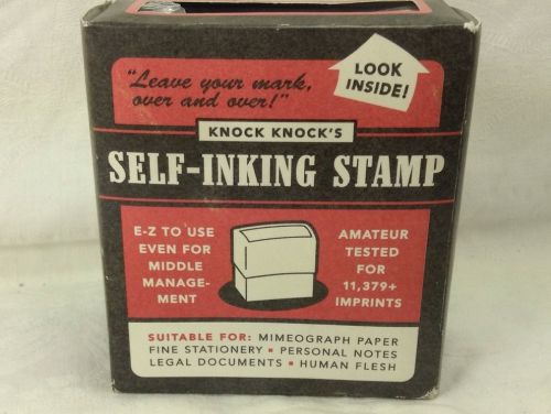 Knock Knock&#039;s Self-Inking Rubber Stamp And Another Thing!! Office humor gag gift