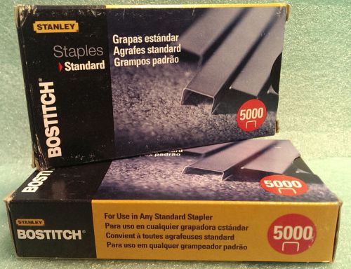 (2) Packs of Stanley Bostitch - 5000 Standard Staples - 10,000 Staples Total !!!