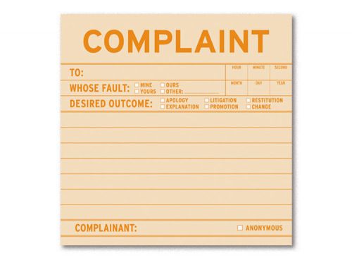 Complaint Sticky Notes- Office Humor, Adhesive Notes