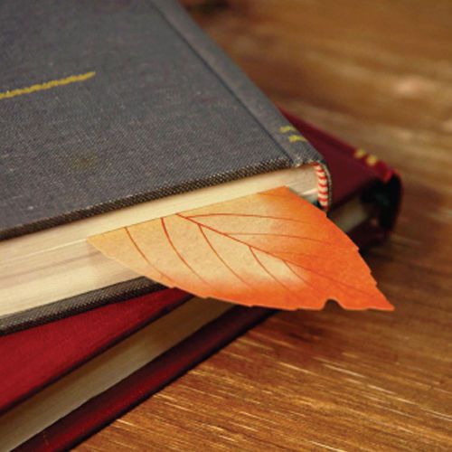 Unique Leaf Fall Sticky Notes Pad Bookmark Memo it Cute Stationary 40sheets