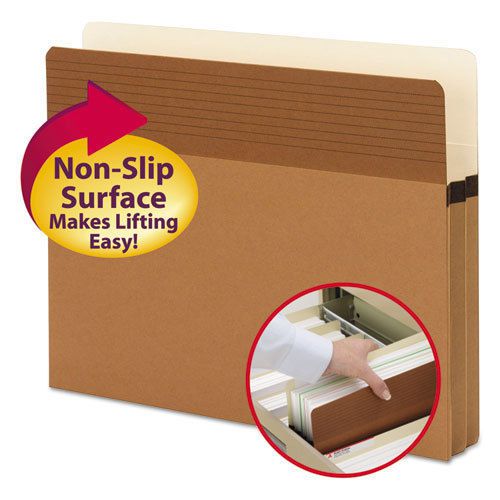 Easy Grip Pocket, Redrope, Letter, 1 3/4 Inch Accordion Expansion, 25/Box