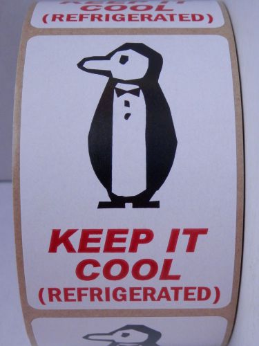KEEP IT COOL (REFRIGERATED) Warning Labels Stickers (50 labels)