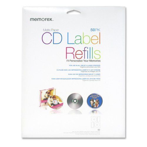 Memorex 3202-0412 White Matte Cd/dvd Label Refills (32020412) (mem00412)
