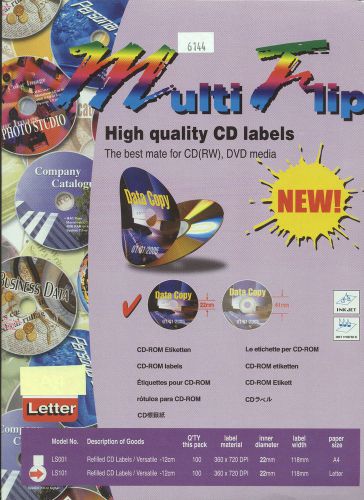 100 each High Quality CD &amp; DVD Photo Matte Labels