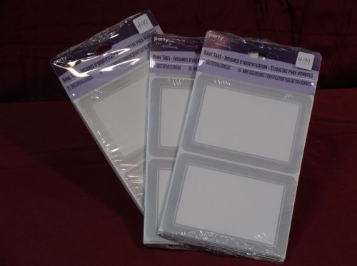 Hallmark Silver Trimmed Name Tags - Adhesive Peel &amp; Stick - 150 Name Tags
