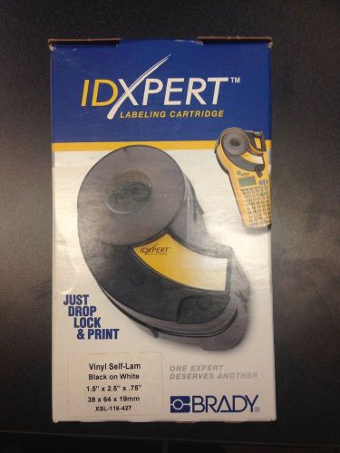 Brady IDXpert Vinyl Self-Lam Black on White XSL-116-427