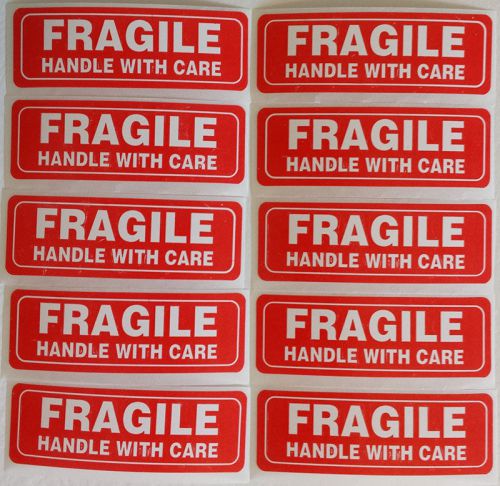 10 Fragile Handle With Care Packaging Labels (Stickers)