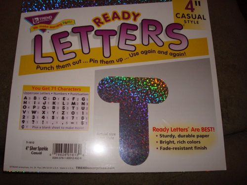 READY LETTERS 4 INCH CASUAL STYLE SILVER SPARKLE