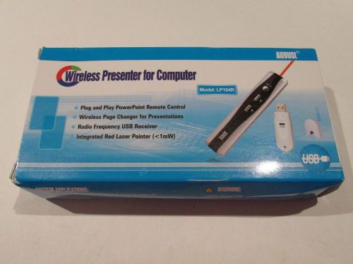 August LP104R Wireless Presenter W/ Red Laser Pointer Cordless PowerPoint