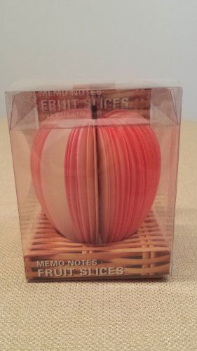 Kikkerland Memo Notes Fruit Slices RED APPLE Shaped Memo Pad Teacher&#039;s Apple
