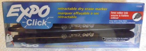 Expo® click retractable dry erase markers fine tip black 1 pen item# 1751669 for sale