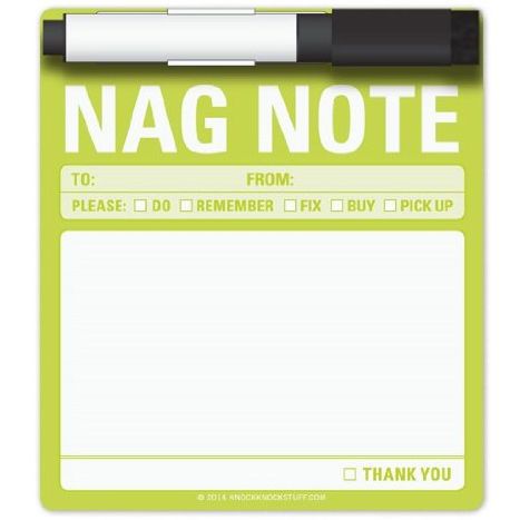 Knock Knock Small Magnetic Dry Erase Message Board - Nag