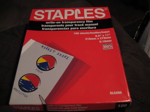 (Office Depot black &amp; white transparencies) (Staples write-on transparency film)