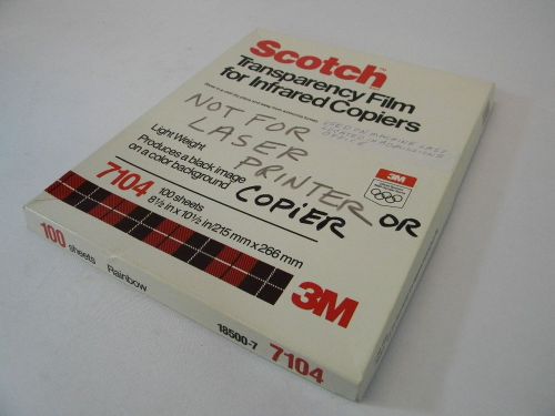3M SCOTCH TRANSPARENCY FILM FOR INFARED COPIERS 7104 BOX OF 100