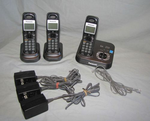 3 Cordless Phones Panasonic Telephone System With Answering Machine
