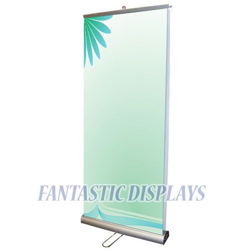 33&#034; Double-Sided Retractable Banner Stand Display Trade Show Exhibit Office