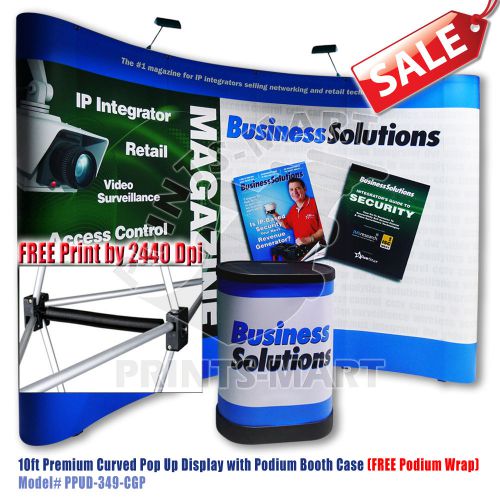 New 10ft pop up display banner stand trade show exhibits wall booth free prints for sale