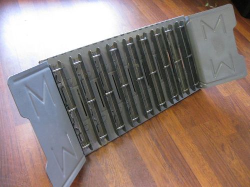 Master catalog rack 18 slot grey metal - with 9 rings for sale