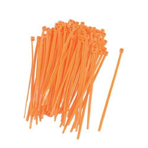 Home Shop Orange Red Plastic Flexible Cable Wire Marker Ties 100 Pcs