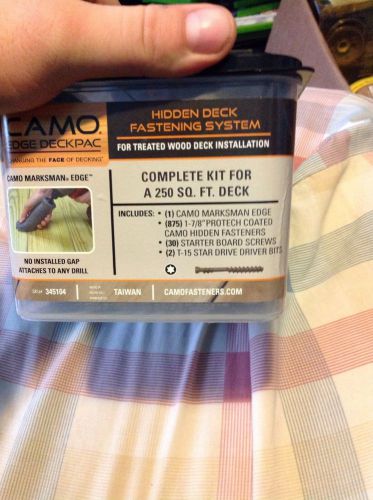 NEW ,Camo Deck Edge Deckpac( 875 1-7/8&#034; screws )1 camo marksman tool (2 bits)