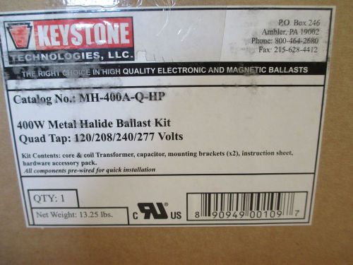 Keystone MH-400A-Q-HP 400 Watt Metal Halide Quad Tap Ballast Kit - NEW
