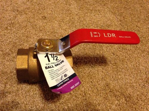 1 1/2&#034; f.i.p./full port lead free ball valve -- free shipping!!! for sale