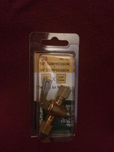 Ldr 1/4&#034; compression brass shut off valve 508 156-4 free shipping for sale