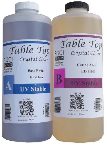 Epoxy Table Top Resin, 2 Qt Kit, Crystal Clear, Includes Part A &amp; B 135370