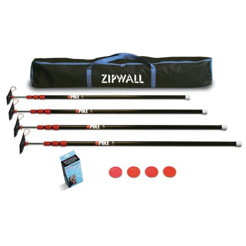 ZipWall&amp;reg; Barrier System ZipPole&amp;trade; 4-pack - 10ft