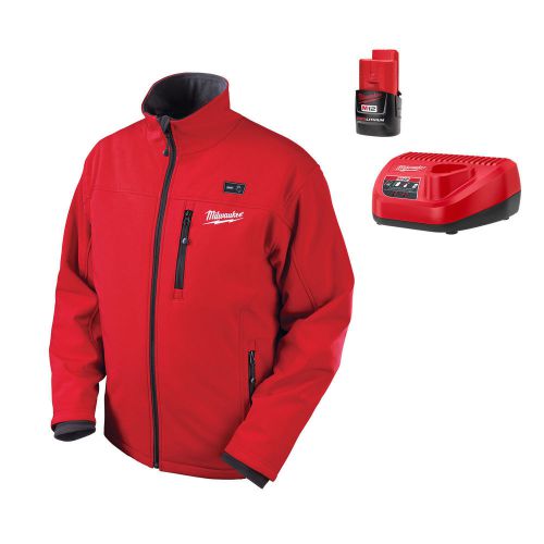 Milwaukee 2341-l m12 cordless red heated jacket kit, large for sale