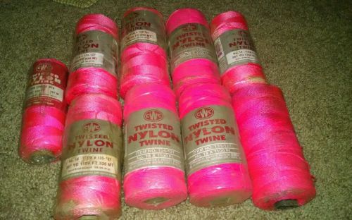 Lot of 8 + 1 Twisted Nylon Twine 367  yards each #18
