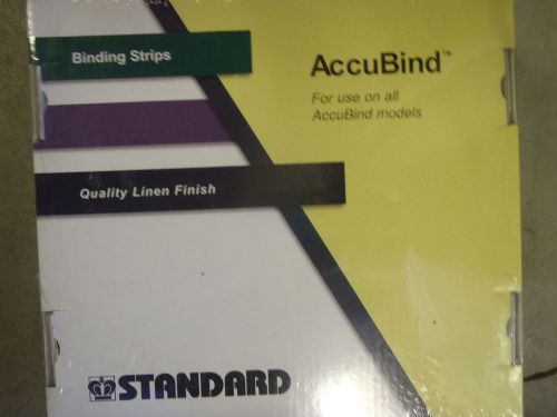 Accubind Binding Strips Standard 40mm Black Bookbinding Size E 1-9/16&#034; NEW