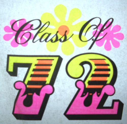 Class Of 72 Vintage 70&#039;s  T-Shirt transfer Iron on