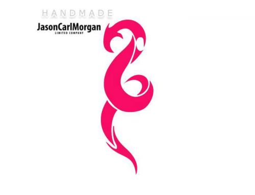 JCM® Iron On Applique Decal, Chinese Dragon Neon Pink