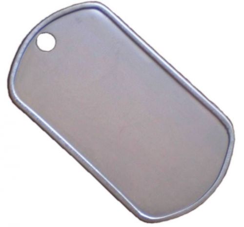 Blank Stainless Steel Dog Tags / Military Tag - 50 Pack