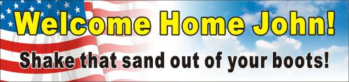 2ftX8ft Personalized Military US Army Soldier Marine Corps Welcome Home Banner