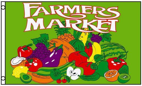 FARMERS MARKET Flag Fruit and Vegetable Business Sign 3 x 5 Foot Produce Banner