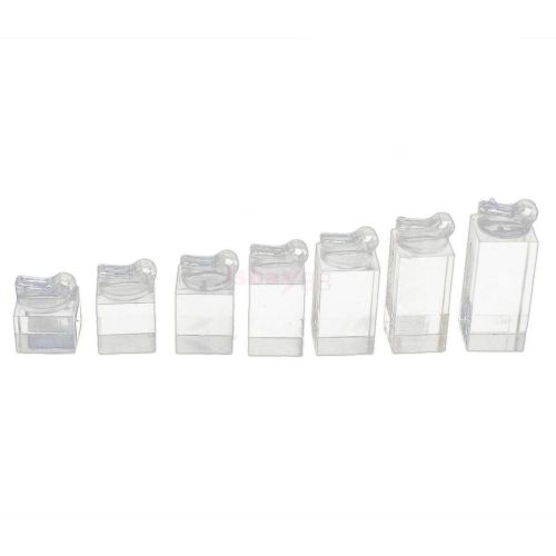 Lot of 7Pcs Clear Acrylic Ring Jewelry Display Stand Holder Showcase ORGANIZER