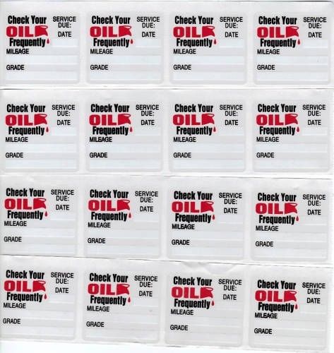 28 generic static cling oil change sticker decals for sale