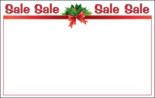 Holiday Retail Blank Store SALE Signs, 5.5&#034; x 3.5&#034;, Price Signs/Tags 50 Pack