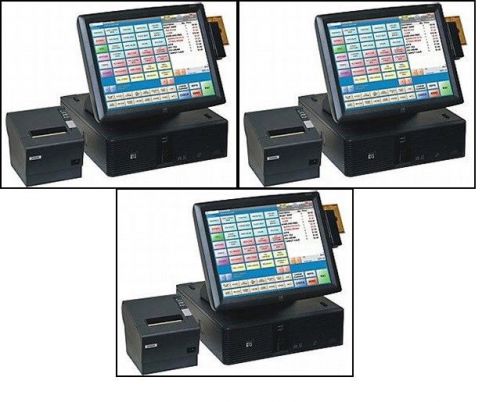 pcAmerica RPE Restaurant Pizza Bar System PRO Express 3 POS Stations NEW