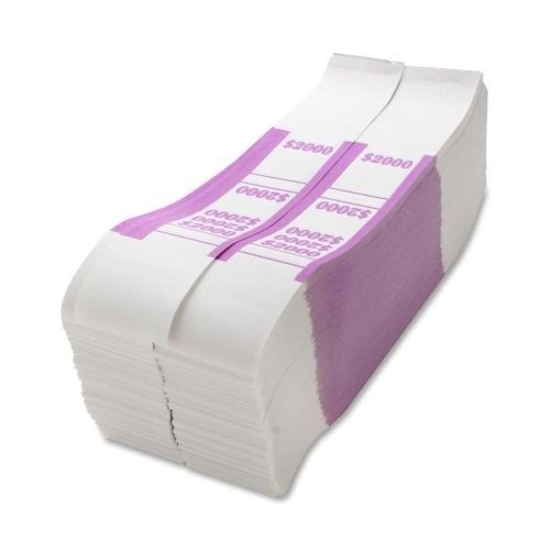 Sparco $2000 Bill Strap - 1000 Wrap(s) - Kraft - Violet