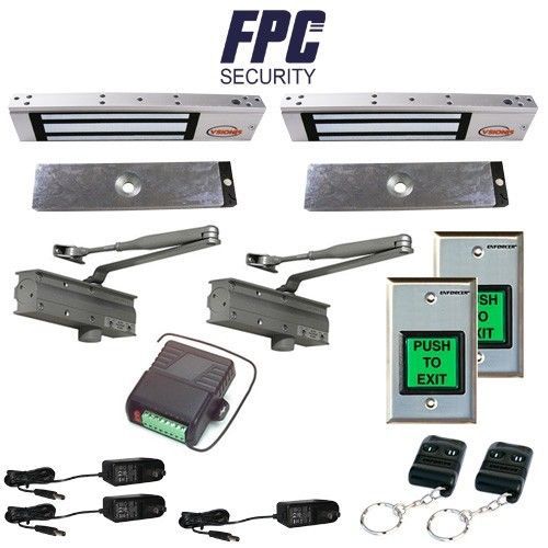FPC-5047 2 door Access Control outswinging door 300lbs Electromagnetic lock kit