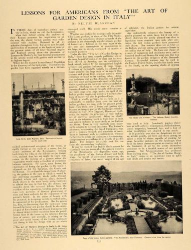 1907 article garden florence roman de medici blanchan - original cl9 for sale