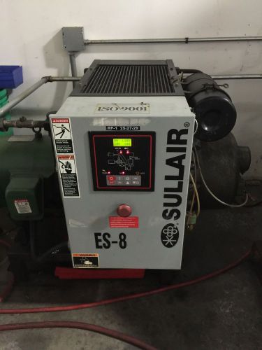 25-hp sullair es-8 rotary air compressor with free dryer ! for sale