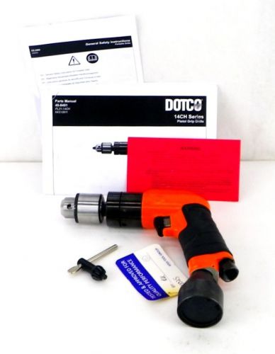 DOTCO 12CHL92-51 Pneumatic 3/8&#034; Inlet 1.4 HP Keyed Pistol Grip Drill 3G