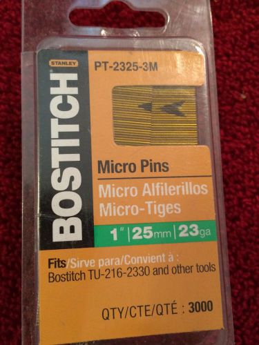 Bostitch 1&#034; 23 Ga Micro Pins. 1 Box.