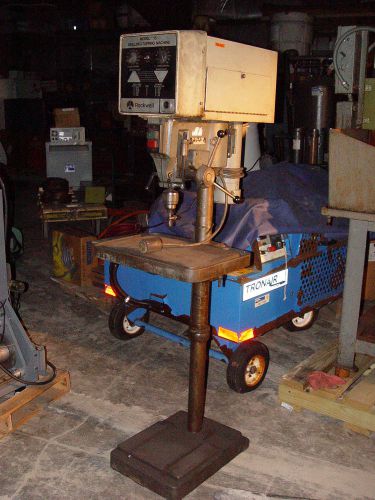 ROCKWELL 15&#039;&#039; MDL#:15 PEDESTAL DRILL PRESS/TAP VARIABLE SPEED DC DRIVE MOTOR