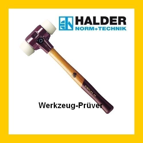 Simplex Schonhammer 30mm 30 mm Nylon/Nylon weiss 340Gr. HALDER Hammer