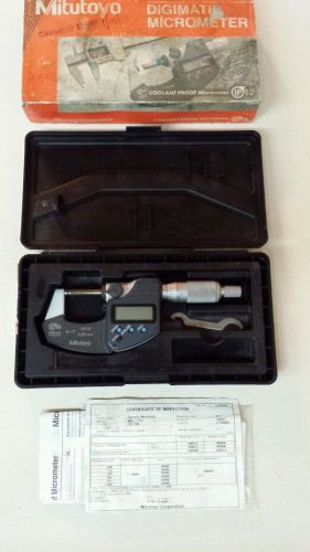 MITUTOYO 293-340 Digital Micrometer 0-1 In IP65 Ratchet 0.001mm with COI and Box